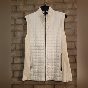 Womens Jones New York Ivory Quilted Vest